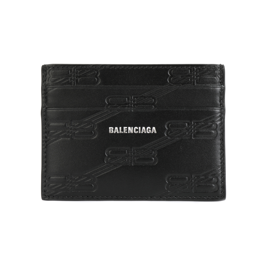 Balenciaga Cow Leather Card Holder Regular Men's Black