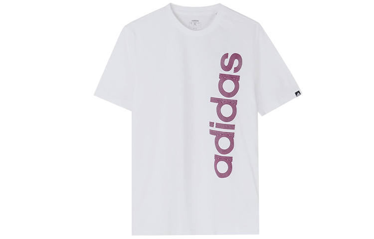 Adidas Adidas T Shirts Men's White Crew Neck Moderate Straight Fit