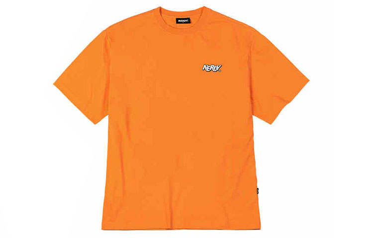 Nerdy Straight Fit T Shirt Unisex Orange Couple's