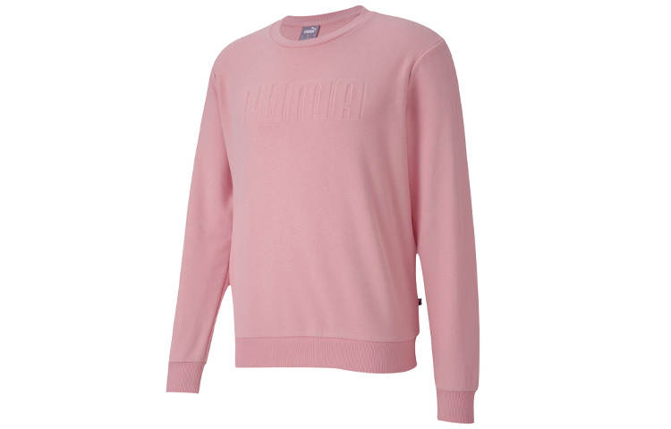 PUMA Sweatshirts Men's Wedding Pink Crew Neck Moderate Regular