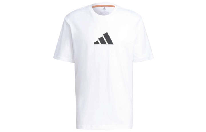 Adidas Adidas T Shirts Men's White Crew Neck Moderate Straight Fit