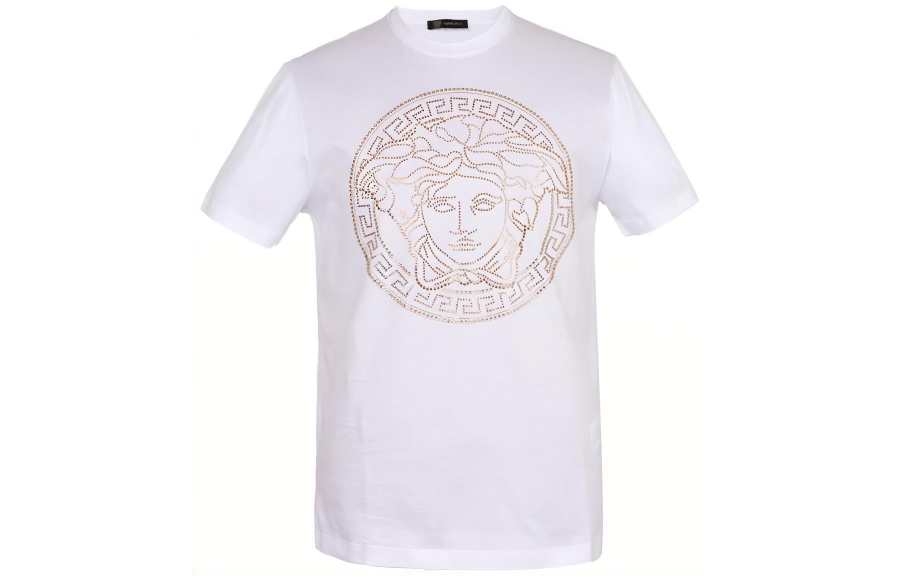 VERSACE Medusa Motif Studded T-shirt