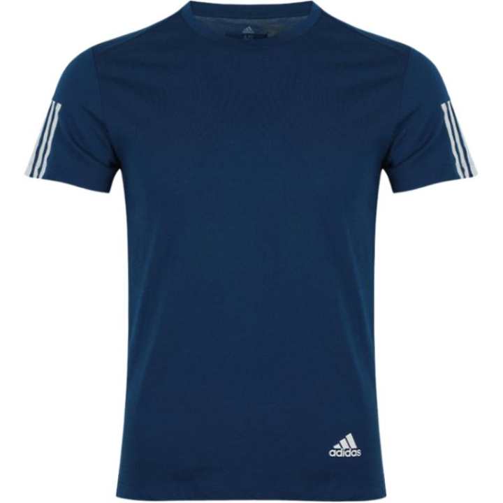 Adidas Adidas T Shirts Men's Blue Crew Neck Moderate Straight Fit