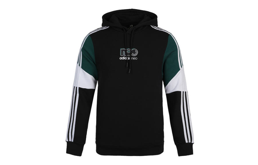Adidas Neo Sweatshirts Men's Black Hooded Moderate Regular