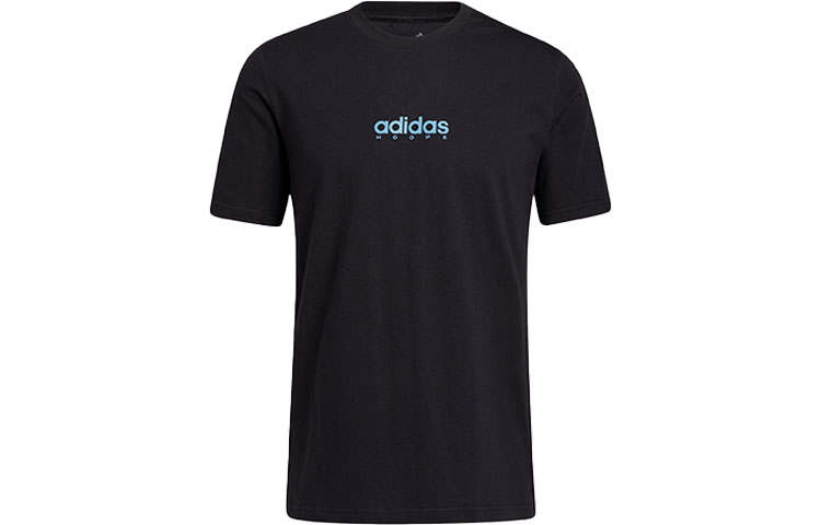 Adidas Adidas T Shirts Men's Black Crew Neck Moderate Straight Fit
