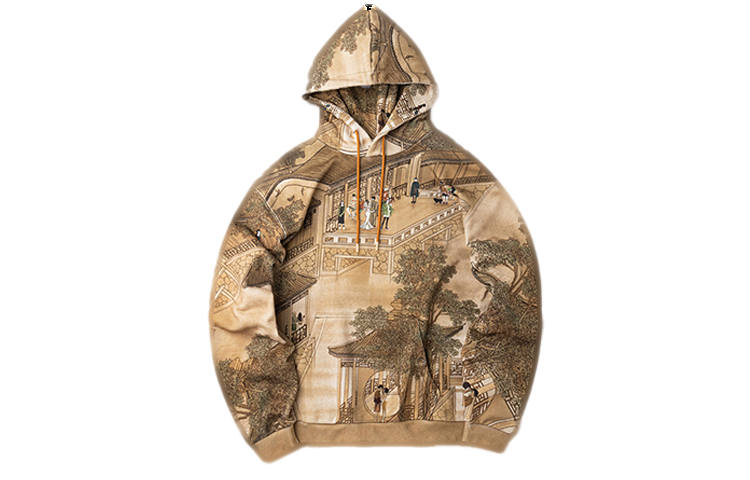 Li-Ning Li Ning Sports Fashion Collection Sweatshirts Unisex Umber Hooded Moderate Regular