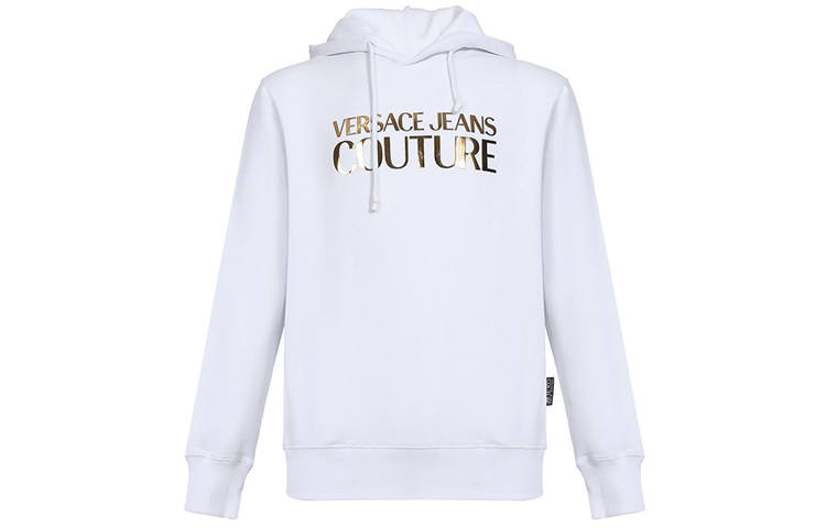 VERSACE JEANS COUTURE Hooded Loose Fit Regular Sweatshirt Men's White
