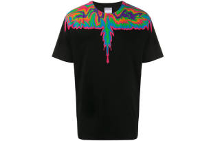 Marcelo Burlon T Shirts Men's Black Crew Neck Moderate Straight Fit