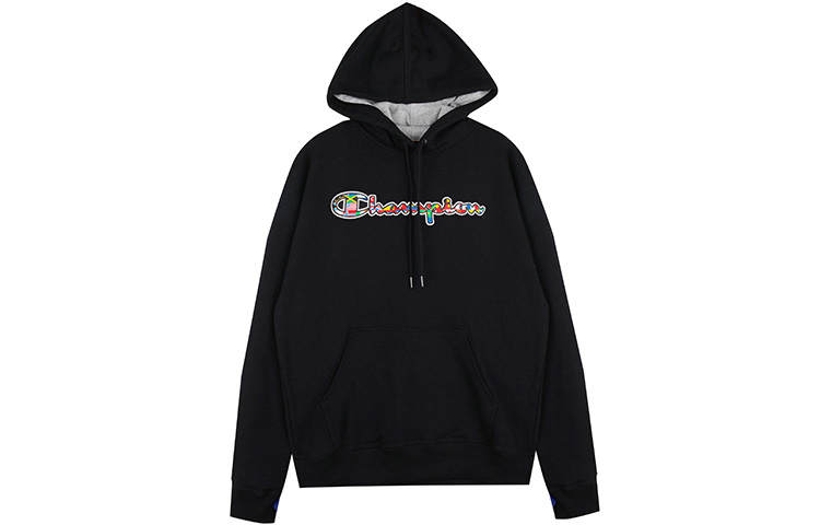 Champion Sweatshirts Unisex Black Hooded Thickened Regular