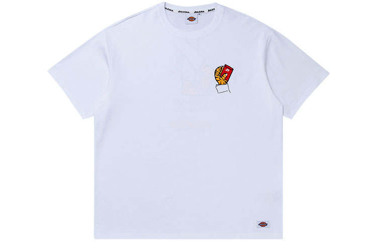 Dickies T Shirts Unisex White Crew Neck Moderate Straight Fit