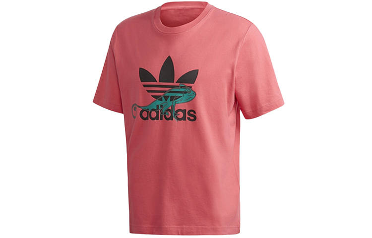 Adidas Originals T Shirts Men's Superior Pink Crew Neck Moderate Straight Fit