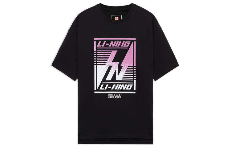 Li-Ning Li Ning China Li Ning T Shirts Men's Black Crew Neck Moderate Other