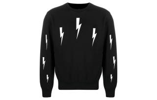 Neil Barrett Sweatshirts Men's Black Crew Neck Moderate Regular