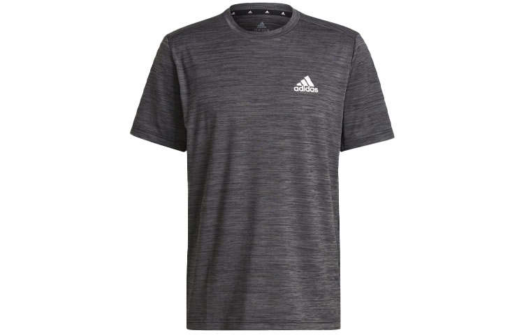 Adidas Adidas Set in Sleeve T Shirt Men's Metallic Black