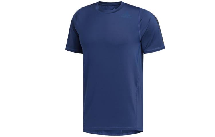 Adidas Adidas D4T T Shirts Men's Dark Blue Crew Neck Moderate Straight Fit
