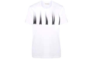 MARNI T Shirts Men's White Crew Neck Moderate Straight Fit