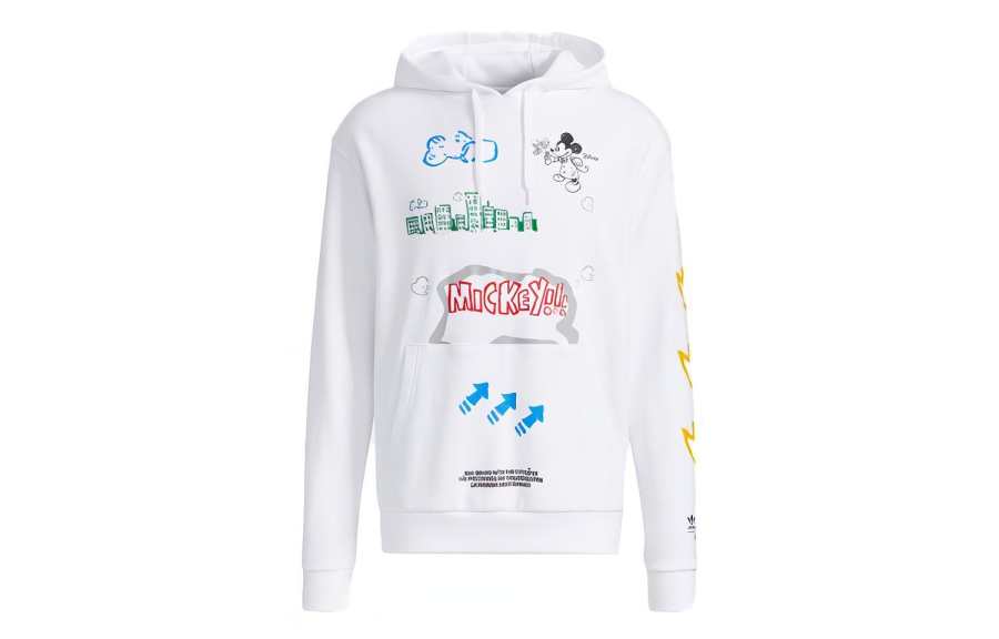 Adidas Originals Sweatshirts Men's White Hooded Moderate Regular