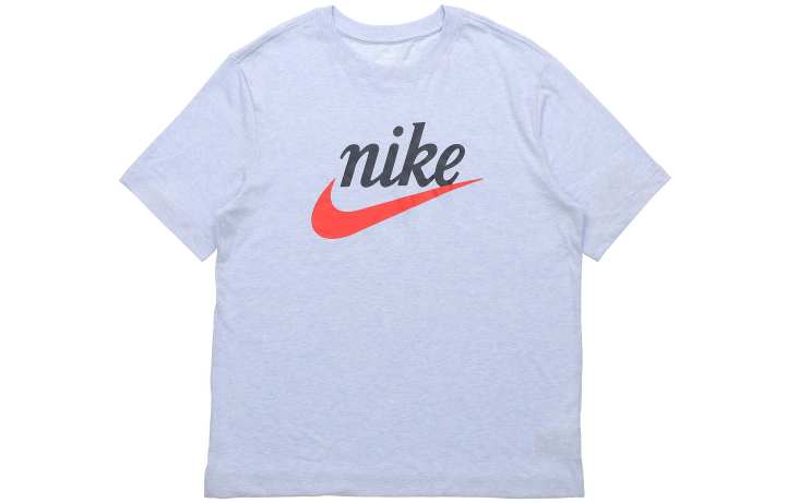 Nike Nike T Shirts Men's Hydrogen Blue Crew Neck Moderate Straight Fit