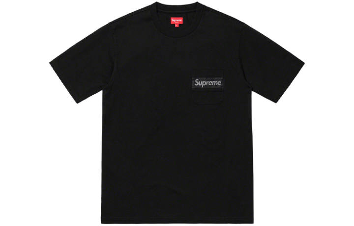 Supreme Supreme SS19 Mesh Stripe Pocket Tee Black T Shirt Unisex Black