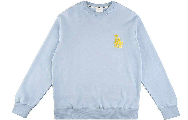 MLB Los Angeles Dodgers Sweatshirts Unisex Sky Blue Crew Neck Moderate Regular