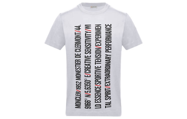 Moncler T Shirts Men's White Crew Neck Moderate