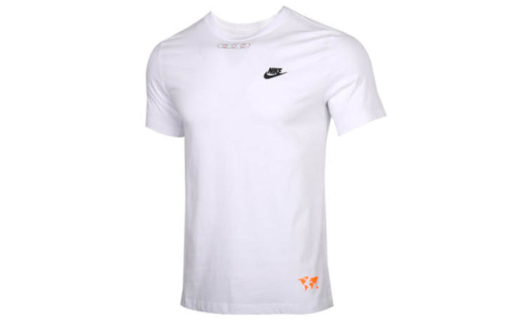 Nike Nike T Shirts Men's White Crew Neck Moderate Straight Fit