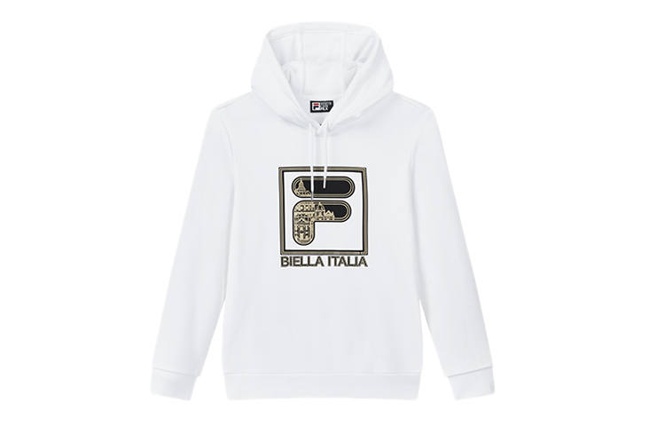 FILA Sweatshirts Men's White Hooded Moderate Regular