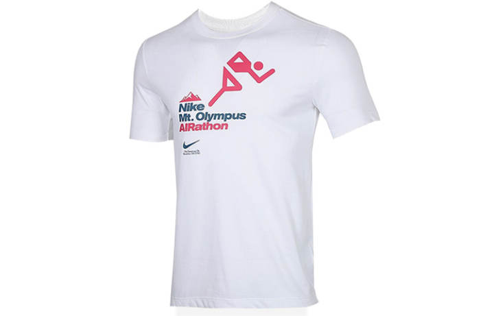 Nike Nike T Shirts Men's White Crew Neck Moderate Straight Fit