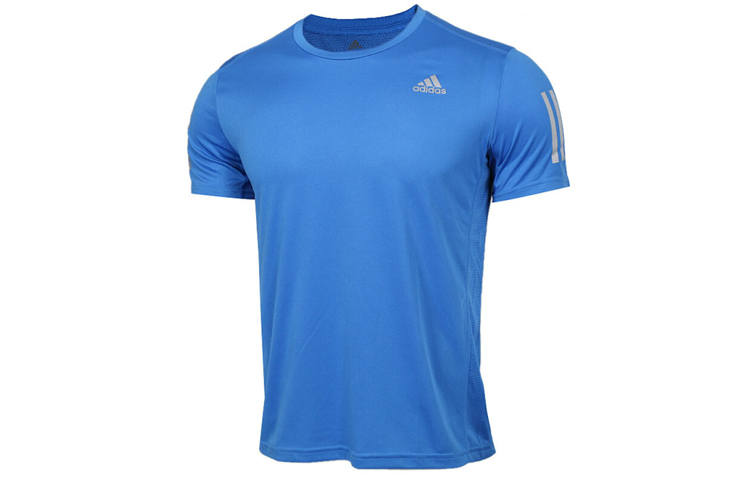 Adidas Adidas T Shirts Men's True Blue Crew Neck Moderate Straight Fit