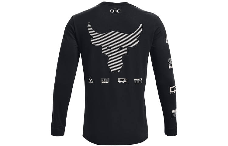 Under Armour Project T Shirts Men's Black Crew Neck Moderate Straight Fit