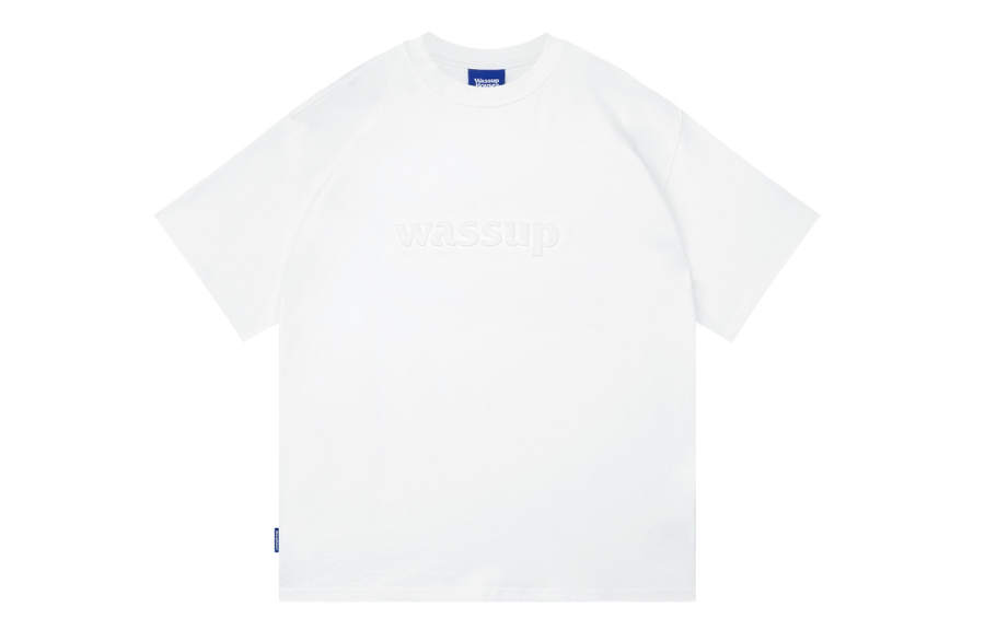 WASSUP Logo T Shirts Unisex Crew Neck Moderate Straight Fit