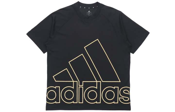 Adidas Adidas T Shirts Men's Black Crew Neck Moderate Straight Fit