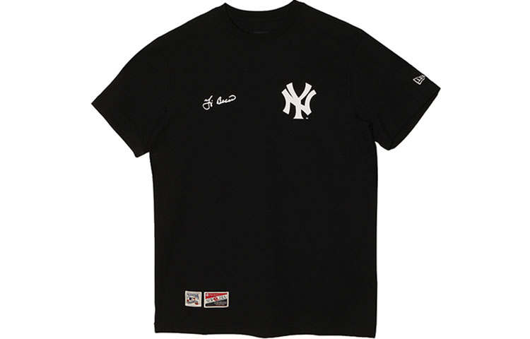 New Era T Shirts Unisex Black Crew Neck Moderate Straight Fit