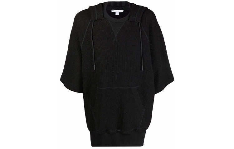 Y-3 Y 3 T Shirts Men's Black Hooded Non Detachable Moderate
