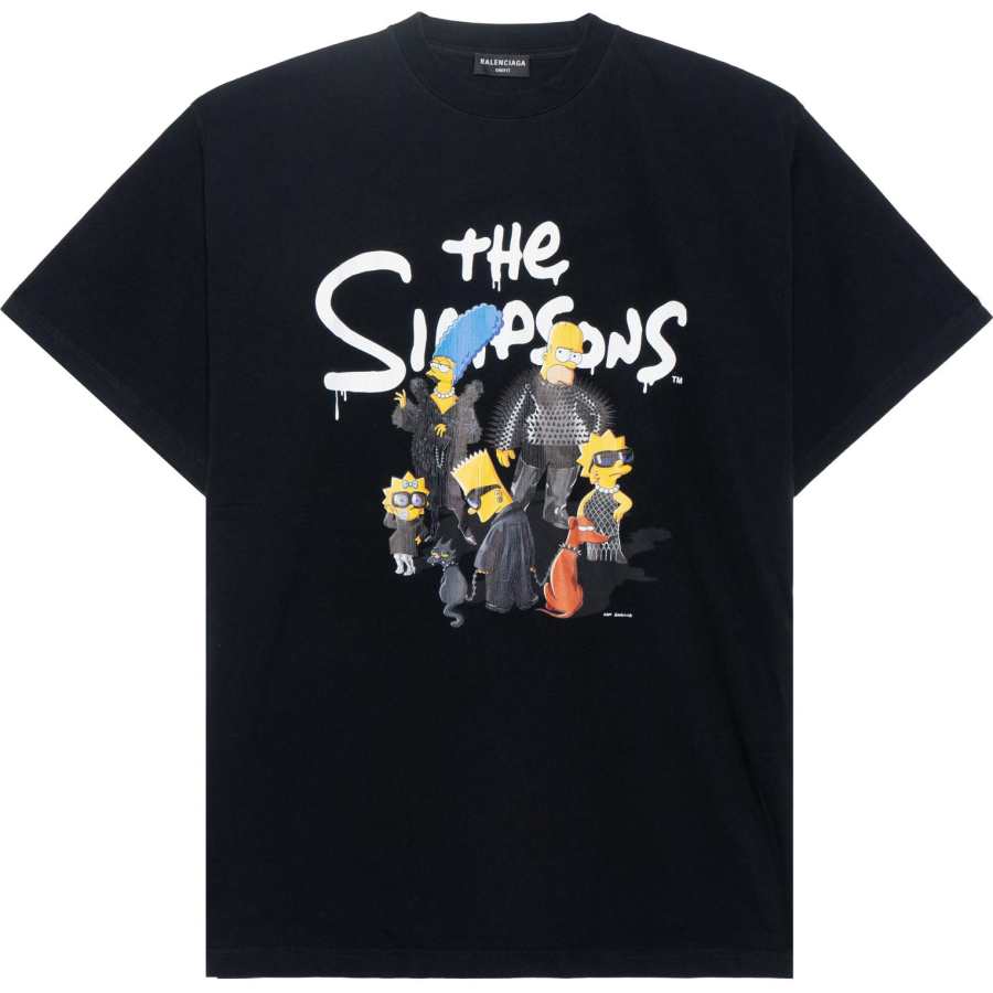 Balenciaga x The Simpsons SS22 T Shirt Men's Black