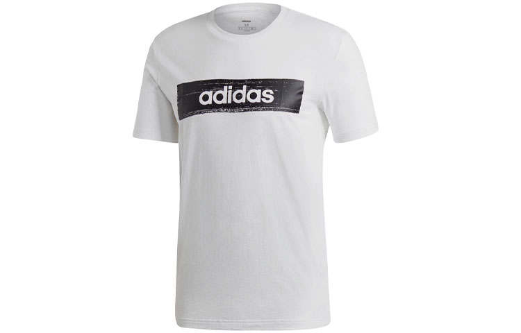 Adidas Adidas T Shirts Men's White Crew Neck Moderate Straight Fit