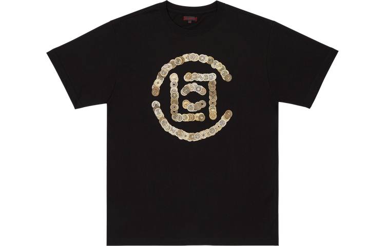CLOT T Shirts Men's Black Crew Neck Moderate Straight Fit