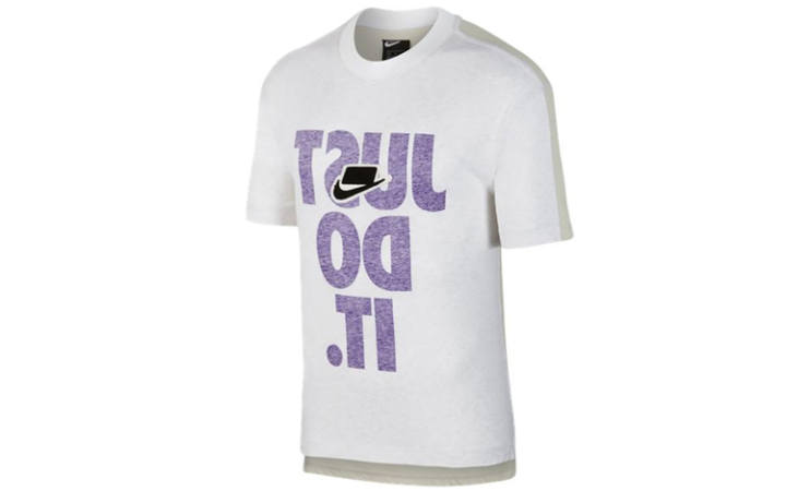 Nike Nike T Shirts Men's White Crew Neck Moderate Straight Fit
