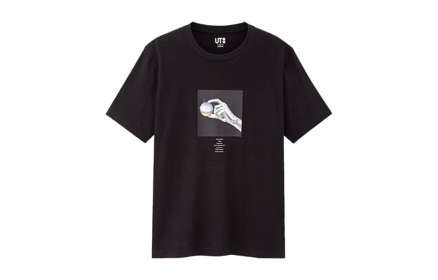 UNIQLO Print Straight Fit T Shirt Unisex Black