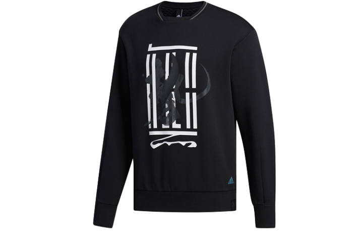Adidas Adidas Sweatshirts Men's Black Crew Neck Moderate Regular