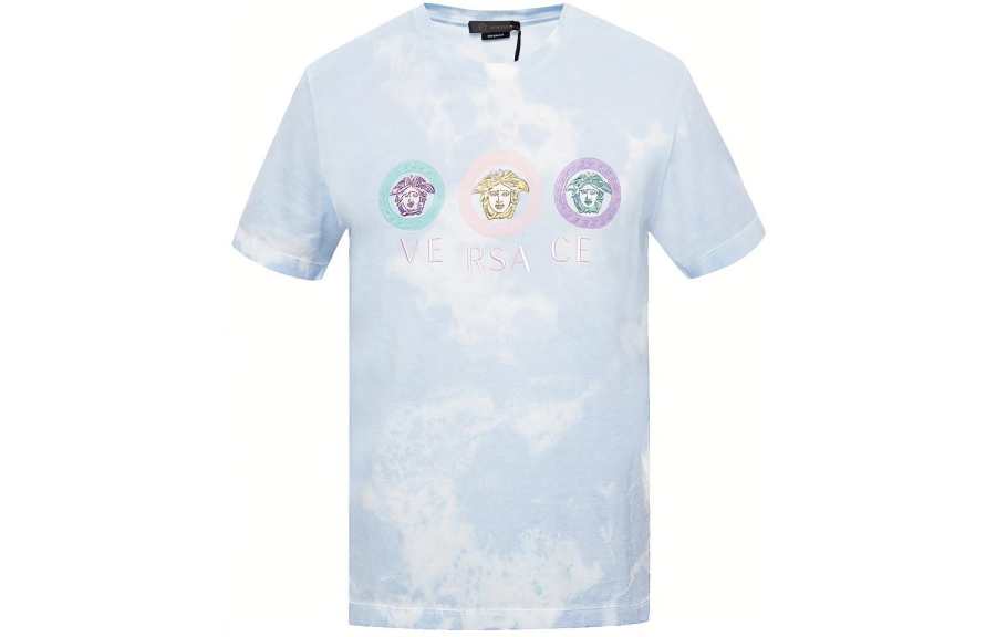 VERSACE Tye Die Medusa T Shirt 'Turquoise'