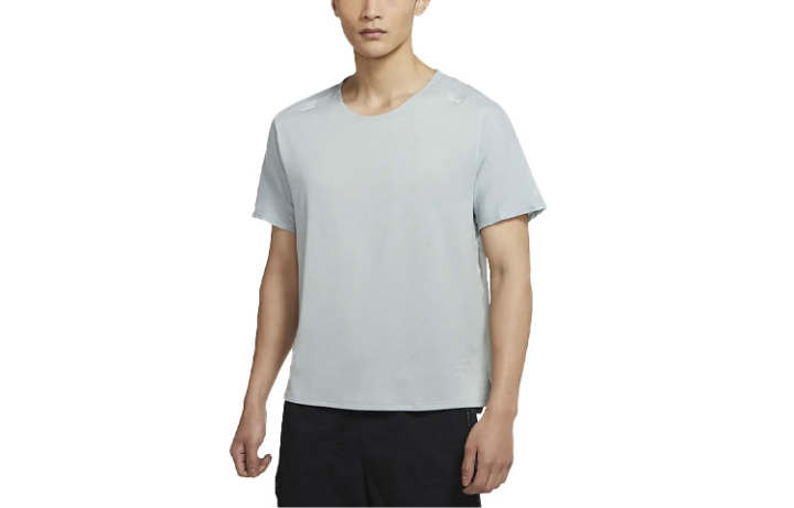 Nike Nike T Shirts Men's Gray Crew Neck Moderate Straight Fit