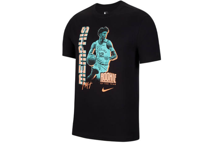 Nike Nike T Shirts Men's Black Crew Neck Moderate Straight Fit