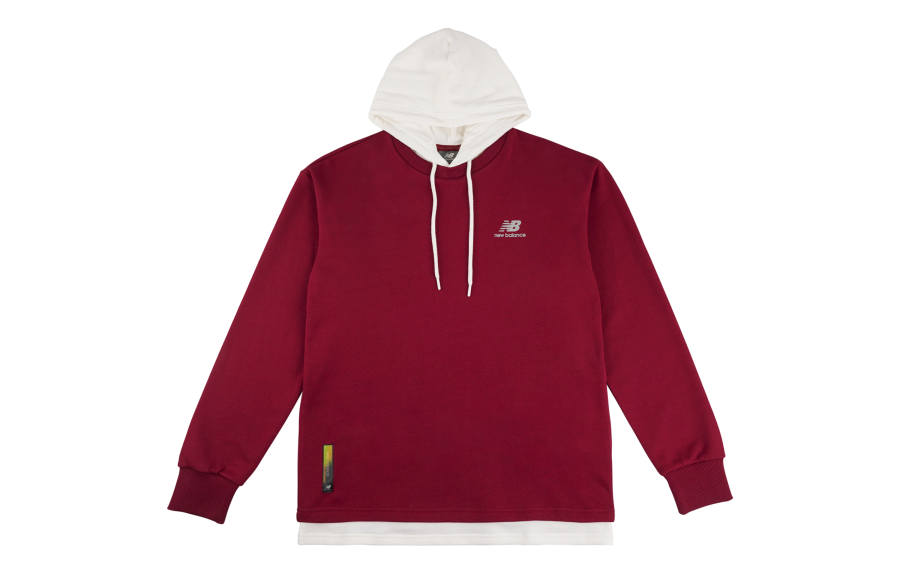 New Balance New Balance Sweatshirts Unisex Burgundy Hooded Moderate Regular