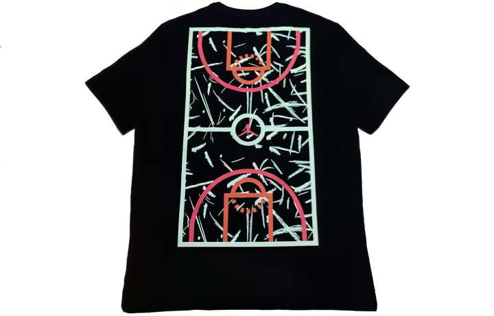 Jordan Jordan T Shirts Men's Black Crew Neck Moderate Straight Fit
