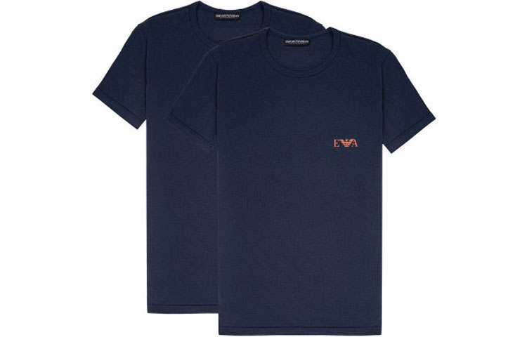 EMPORIO ARMANI T Shirt Men's 2 Pack Dark Blue