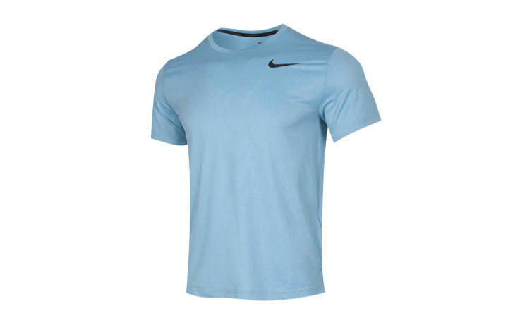 Nike Nike T Shirts Men's Blue Crew Neck Moderate Straight Fit