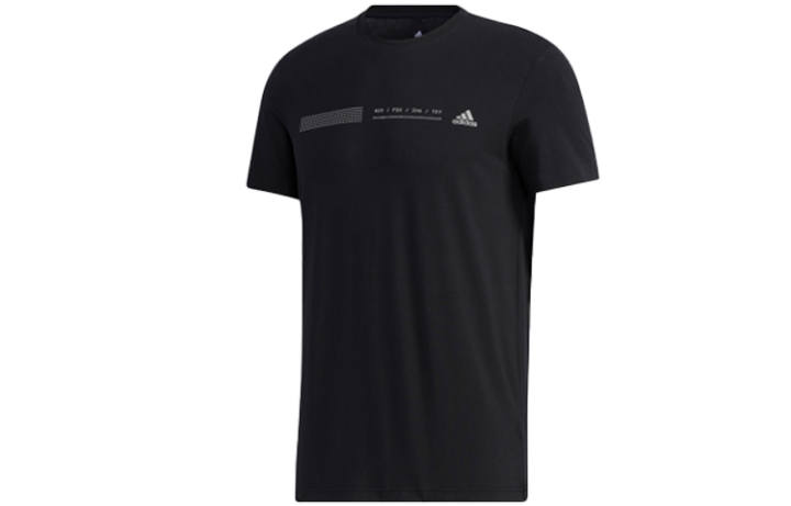 Adidas Adidas T Shirts Men's Black Crew Neck Moderate Straight Fit