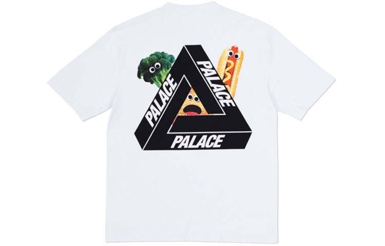 PALACE T Shirts Unisex White Crew Neck Moderate