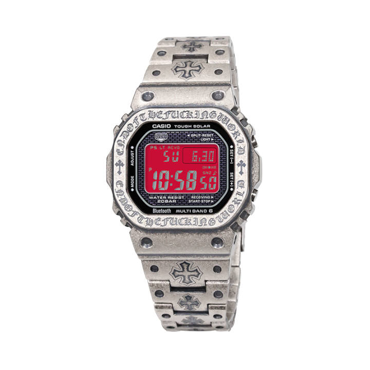 CASIO CASIO Custom Collection Solar Movement Metal Strap Watch Unisex Red Watch Dial